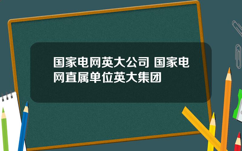 国家电网英大公司 国家电网直属单位英大集团